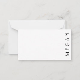 Schwarz-weißer Name Mitteilungskarte