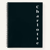 Schwarz-weißer Name Notizblock (Vorderseite)