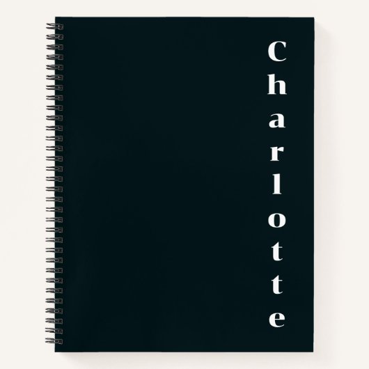 Schwarz-weißer Name Notizblock (Vorderseite)