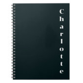 Schwarz-weißer Name Notizblock (Vorderseite)