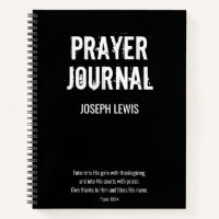 Schwarz-weißer Name Psalm Prayer Journal