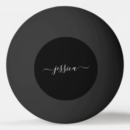 Schwarz-weißer Name Tischtennisball