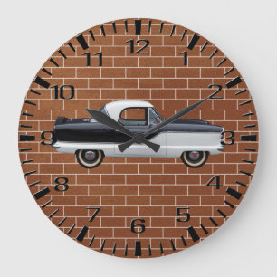 Schwarz-weißer Nash Metropolitan Große Wanduhr