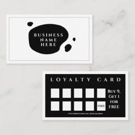 Schwarz-weißer Niedlicher Minimalistisch-Salon-Kaf Treuekarte