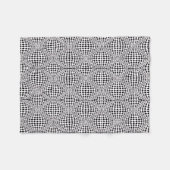 Schwarz-weißer optischer Sherpa-Wurf Fleecedecke (Vorderseite (Horizontal))