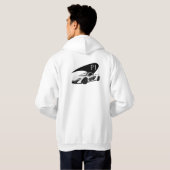 Schwarz-weißer P1 Hoodie (Schwarz voll)
