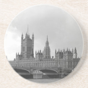 Schwarz-weißer Palast von Westminster Untersetzer