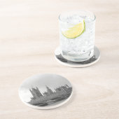 Schwarz-weißer Palast von Westminster Untersetzer (Seite)