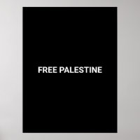 Schwarz-weißer palästinensischer Text minimalistis