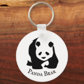 Schwarz-weißer Panda-Bär Schlüsselanhänger (Vorderseite)