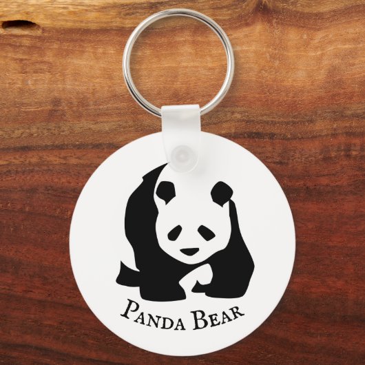 Schwarz-weißer Panda-Bär Schlüsselanhänger (Vorderseite)