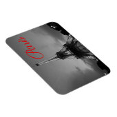 Schwarz-weißer Paris City Night Eiffel Tower Europ Magnet (Rechte Seite)