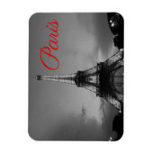 Schwarz-weißer Paris City Night Eiffel Tower Europ Magnet (Vertikal)