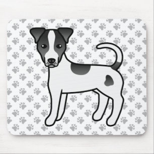 Schwarz-weißer Parson-Russell-Terrier mit glattem  Mousepad