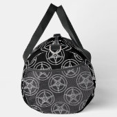 Schwarz-weißer Pentagramm-halloween Duffle Bag (Rechts)