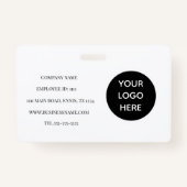 Schwarz-weißer Personalausweis Unternehmen Mitarbe Ausweis (Rückseite)