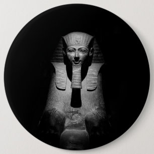 Schwarz-weißer Pharao-König Button