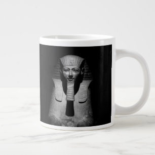 Schwarz-weißer Pharao-König Jumbo-Tasse