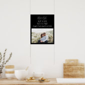 Schwarz-weißer Pick-Sitzplatz nicht Seite Hochzeit Poster (Küche)