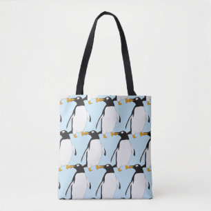 Schwarz-weißer Pinguin Winter Tasche