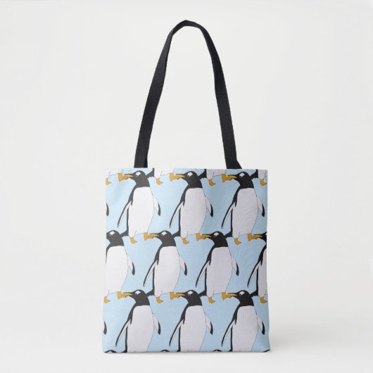 Schwarz-weißer Pinguin Winter Tasche (Vorderseite)