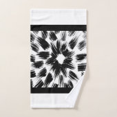 Schwarz-weißer Pinselgrauer Badhandtuch Set (Handtuch)