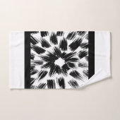 Schwarz-weißer Pinselgrauer Badhandtuch Set (Handtuch)