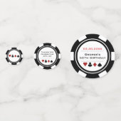 Schwarz-weißer Poker Chip Las Vegas Wedding Konfetti (Rückseiten)