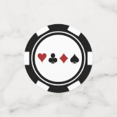 Schwarz-weißer Poker Chip Las Vegas Wedding Konfetti (Klein Vorderseite)
