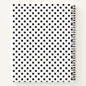 Schwarz-weißer Polka Dot Monogramm 2026 Individuel Notizblock (Rückseite)