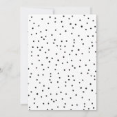 Schwarz-weißer Polka-Dots Einladung (Rückseite)