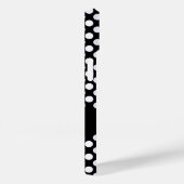 Schwarz-weißer Polka Dots Personalisierter Name Case-Mate iPhone Hülle (Rückseite / Rechts)