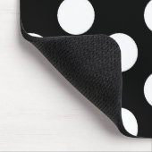 Schwarz-weißer Polka-Punkt - Mousepad (Ecke)