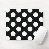 Schwarz-weißer Polka-Punkt - Mousepad (Mit Mouse)