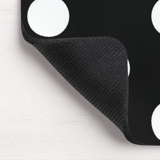 Schwarz-weißer Polkapunkt - Mousepad (Ecke)