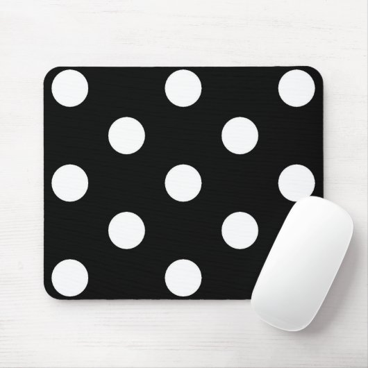 Schwarz-weißer Polkapunkt - Mousepad (Mit Mouse)