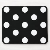 Schwarz-weißer Polkapunkt - Mousepad (Vorne)