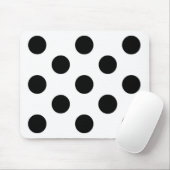 Schwarz-weißer Polkapunkt - Mousepad (Mit Mouse)