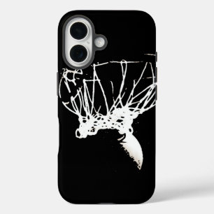 Schwarz-weißer Pop Art Basketball iPhone 16 Hülle