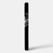 Schwarz-weißer Pop Art Basketball Case-Mate iPhone Hülle (Rückseite / Links)