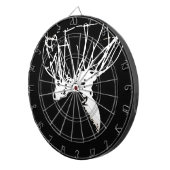 Schwarz-weißer Pop Art Basketball Dartscheibe (Vorderseite rechts)