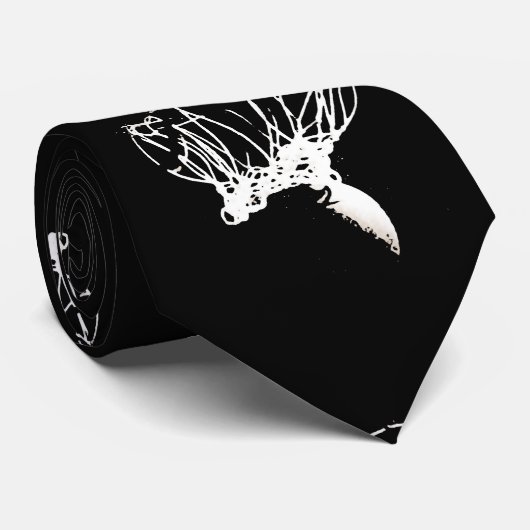 Schwarz-weißer Pop Art Basketball Krawatte (Gerollt)