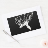 Schwarz-weißer Pop Art Basketball Rechteckiger Aufkleber (Umschlag)