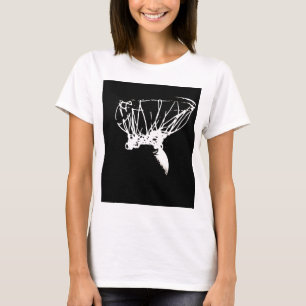 Schwarz-weißer Pop Art Basketball T-Shirt