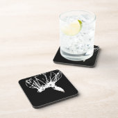 Schwarz-weißer Pop Art Basketball Untersetzer (Rechte Seite)