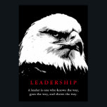 Schwarz-weißer Pop Art Eagle Leadership Poster<br><div class="desc">Freedom & Courage Motivierend Eagles Images - Fearsome Patriotic Eagle - Pop Art Syle American Eagle Landing Image - Sephia Brown Tones Watercolor Effect American Bald Eagle - Fearless American Bald Eagle: Flying American Eagle Pictures - Der Adler ist der nationale Glatze und Symbol der USA.</div>