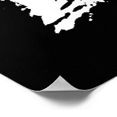 Schwarz-weißer Pop Art Eichhörnchen Poster (Ecke)