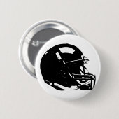 Schwarz-weißer Pop Art Football Helm Button (Vorne & Hinten)