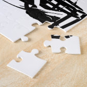 Schwarz-weißer Pop Art Football Helm Puzzle (Seite)