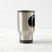 Schwarz-weißer Pop Art Football Helm Reisebecher (Mittel)